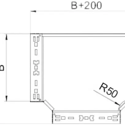 Derivazione T Bettermann RTM 110×500mm galvanizzato 