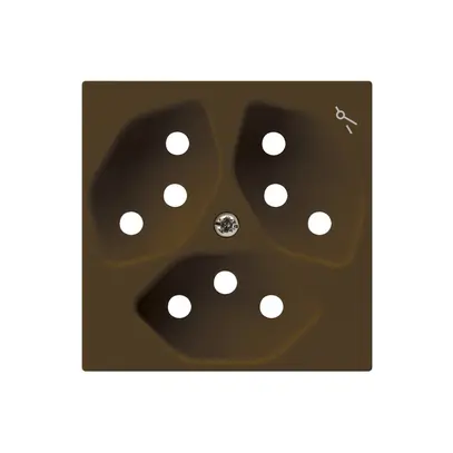 Placca frontale kallysto 3×T13 60×60mm marrone con prot. bambini 