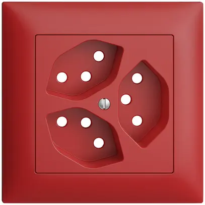 Kit frontal EDIZIOdue berry 88×88mm 3×T13 avec shutter 