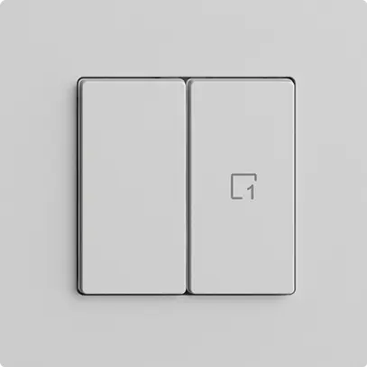 Station secondaire pour interrupteur 1c/2t scène WLAN Edue Wiser gris clair 