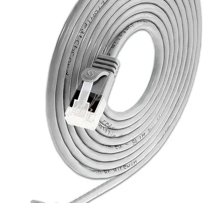 SLIM Câble patch : U/FTP, 0.50m, gris Cat.6A, LSOH, jack non sécable, 3.8mm 