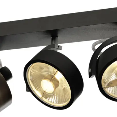 Plafonnier/Applique SLV KALU 3, GU10 IP20 noir 
