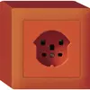 Prise AP HA kallysto type 25 avec bornes enfichables orange 