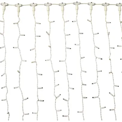 Rideau lumineux MK Drape Lite 300 2×1.5m 230V 300 LED blanc chaud, câble blanc 