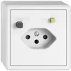 AP-Steckdose FI EDIZIO.liv 1×T13 mit Shutter ws 