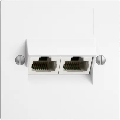 Insert pour prise de raccordement ENC 2×RJ45/u 4P sép.EDIZIOdue blanc ITplus 
