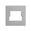 Plaque frontale 2×TT,2×RJ45 silver ITplus ITM EDIZIOdue 