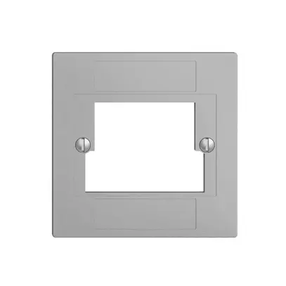 Placca frontale 2×TT,2×RJ45 silver ITplus ITM EDIZIOdue 
