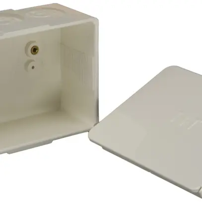 Boîte de passage AP Weidmann, vide, blanc, avec couvercle 