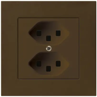 UP-Steckdose kallysto.pro 2×T23 braun mit Steckklemmen 