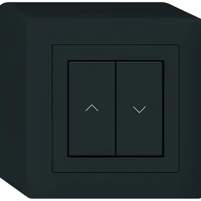 Pulsante per tapparelle KNX AP Hager BA kallysto Q doppio 88×88mm nero 