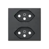 Set frontale INC Sidus ZE per presa 2×T13 antracite 