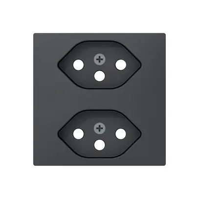 Kit frontal ENC Sidus ZE pour prise 2×T13 anthracite 