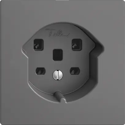 Prise ENC EDIZIOdue T25 16A gris foncé, bornes à vis 