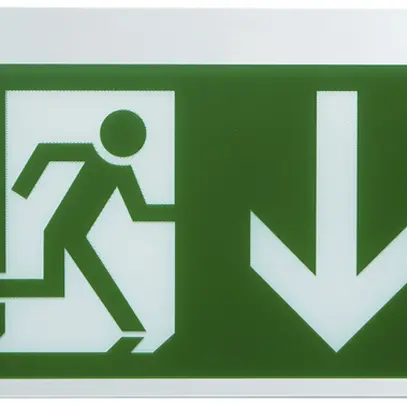 Vetro acrilico, freccia sotto per CLED/ELED 