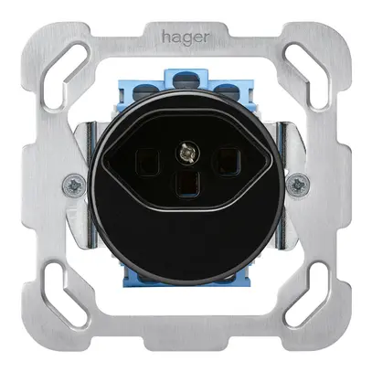 Insert pour prise ENC basico type 23 BM plaque de fixation bornes à vis noir 