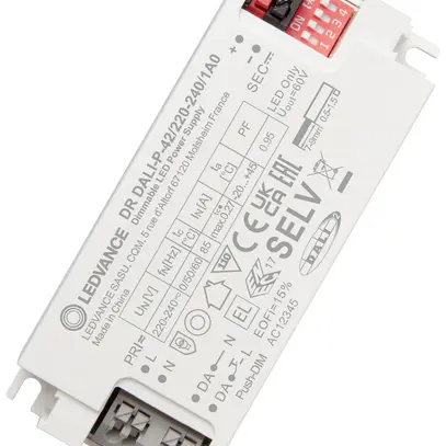 Alimentazione LED LEDVANCE DR 42W 60V 300…1050mA DALI 105×45×25mm 