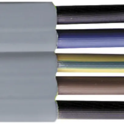 Câble plat Woertz Technofil 5×1.5mm² PVC gris avec bande noire Eca 