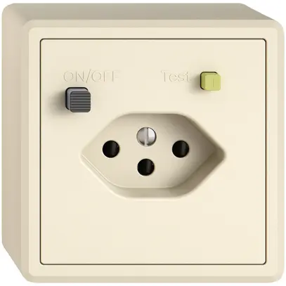 AP-Steckdose FI EDIZIO.liv 1×T13 cr 