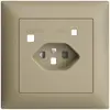 Kit frontal EDIZIOdue pour prise FI FMI, T23, shutter, sand 