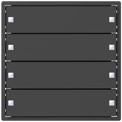 Couronne pour senseur poussoir SIDUS KNX Design type ZE, 4/8, anthracite 