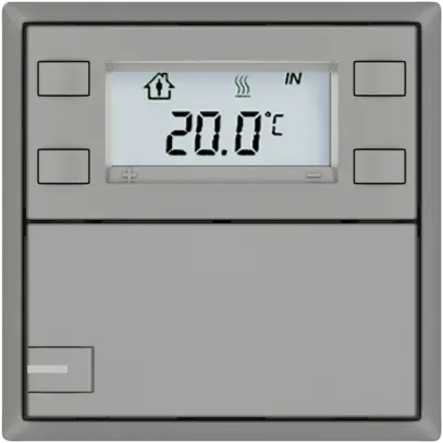 Poussoir RTH EDIZIO.liv SNAPFIX® a.RGB-LED 1×touche comm.1T grc 