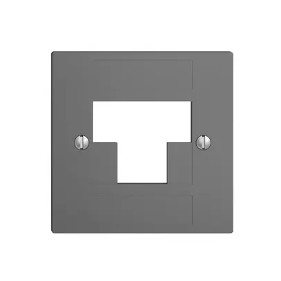 Placca frontale 2×RJ45 ITplus EDIZIOdue grigio scuro 