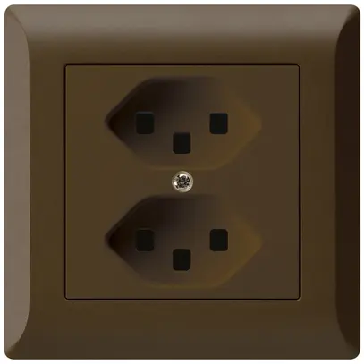 Presa INC kallysto.line 2×T23 marrone con morsetti ad innesto 