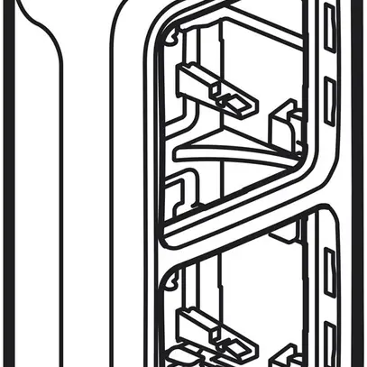 Scatola AP PLEXO 2×1 grigio 
