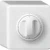 Interruttore rotativo AP basico 0/1L bianco con manopola 