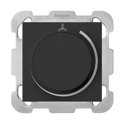 UP-Drehzahlsteller 25…600VA schwarz kallysto mit Befestigungsplatte 