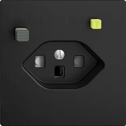 UP-Steckdose EDIZIOdue T23 FI 30mA F, shutter, schwarz 