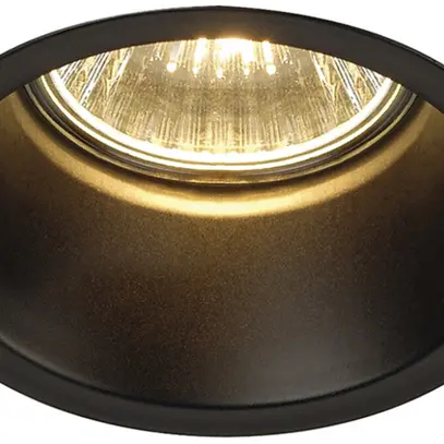 Downlight INS SLV HORN GU10, GU10 50W tonda IP20 nero opaco 