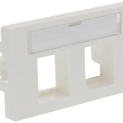 EB-Montageset DÄT FLF 3/5, für Anschlussmodul 2×RJ45 Keystone, Auslass gerade ws 