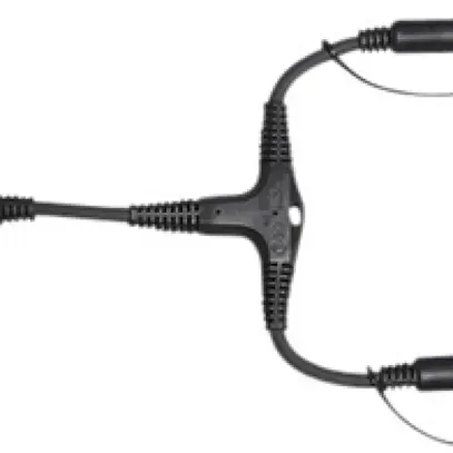 Distributore a T System LED/Expo Extra, nero, con 2 partenze da avvitare 