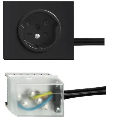 Prise INC T25 16A noir pour câble plat powerbus 