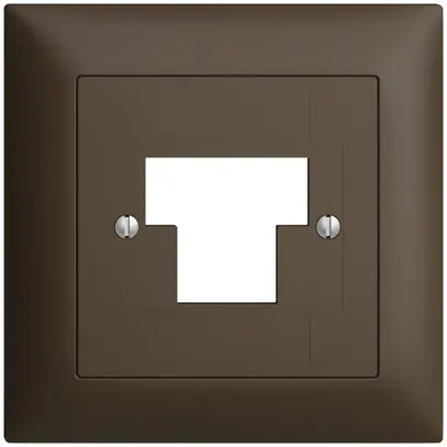 Kit frontal EDIZIOdue coffee 88×88mm 1×TT 2×RJ45 