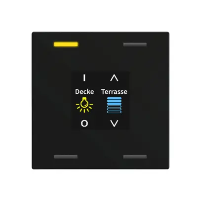 Appareil de contrôle KNX INC MDT BE-TAS600416.01 4t/4a écran noir mat 
