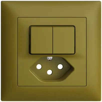 Kit frontale EDIZIOdue olive 88×88mm T13 