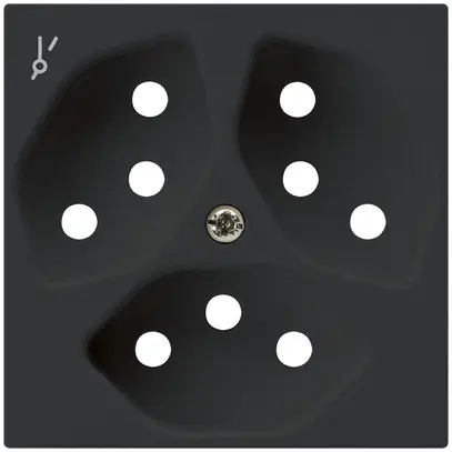 Plaque frontale kallysto 3×T13/1 60×60mm noir avec sécurité enfants 