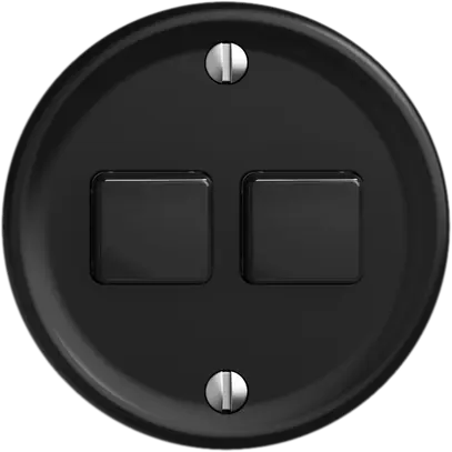 Nebenstelle 2K/2T zu Druckschalter Sdue Wiser schwarz 