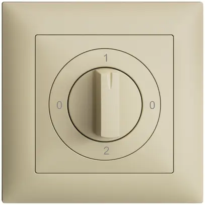 Frontset EDIZIOdue 0-1-0-2 vanille 88×88mm für Drehschalter 