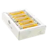 SLIM Câbles patch: 10cm, jaune, 50-Pack Cat.6A, U/FTP, LSOH, jack non sécable 