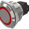 Avvisatore luminoso EAO 82 24V raccordo da saldare piatto Ø22mm rosso 