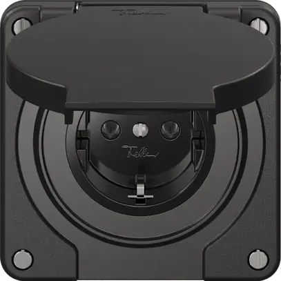 Steckdose NEVO N.CO Schuko, schwarz 