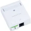 Boîte de raccordement FO ENC R&M, 2×LC/d APC SM + 1×RJ45 8P, 60×60mm, blanc 
