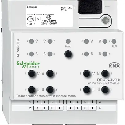 REG-Rolladenaktor KNX Schneider Electric 4×230V, MTN649704 