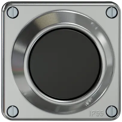 Partie supérieure ELEMENT SNAPFIX® commutateur/contact à poussoir alu 