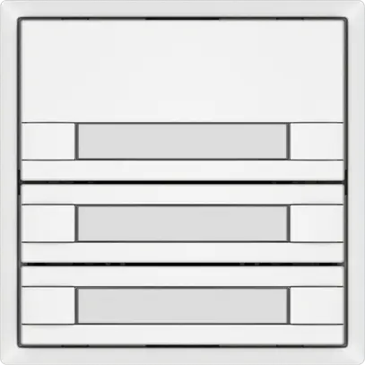 Pulsante universale EDIZIO.liv UNI SNAPFIX® s.LED 3× com.2T targ.bi 