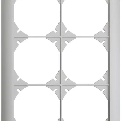 Cadre de recouvrement EDIZIOdue 2×3 gris clair 
